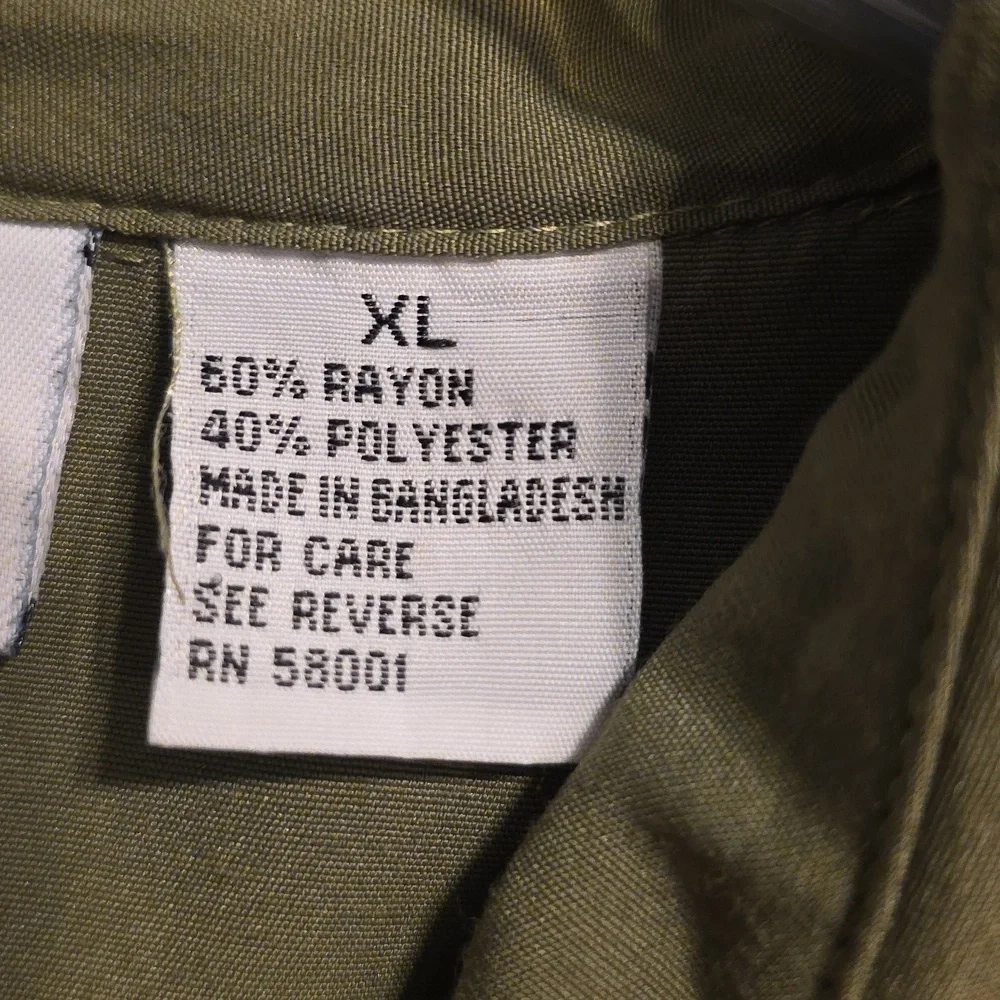 Croft & Barrow Olive Button-Up Blouse - Picture 3 of 7